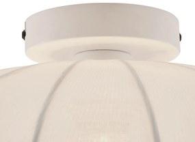 Japandi plafondlamp wit met stoffen kap - Bida Design E27 rond Binnenverlichting Lamp