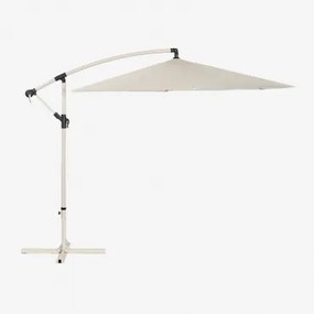 Parasol Ø295 Cm Van Stof En Staal Gerran Tapioca Beige - Sklum
