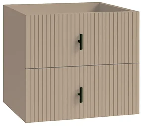 Muebles Raya onderkast ribbelfront 60cm met 2 softclose lades macchiato