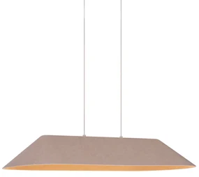 Stoffen Eettafel / Eetkamer Moderne hanglamp beige incl. LED 3-staps dimbaar - Dani Modern ovaal Binnenverlichting Lamp