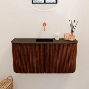 Mondiaz Joya 85cm toiletmeubel ronding links/rechts ruby met wastafel faye midden zonder kraangat urban