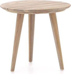 Bijzettafel tuin ROUGH | Rond | Tuintafel Teakhout | Ø50cm | Kees Smit Tuinmeubelen