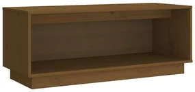 vidaXL Tv-meubel 90x35x35 cm massief grenenhout honingbruin