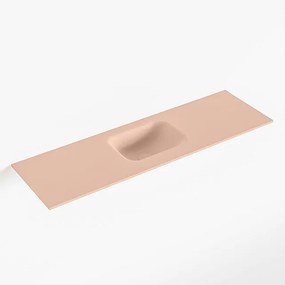 Mondiaz LEX Fontein - 100x30x0.9cm - wasbak midden - zonder kraangaten - voor toiletmeubel - Solid surface - Rosee F51119Rosee