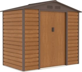 Lahti metalen gereedschapshuis 2,1 x 1,3 m Winkel Boss houtachtig