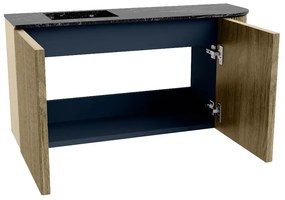 Mondiaz Joya DLux 80cm toiletmeubel ronding rechts dusk met wastafel faye links 1 kraangat lava