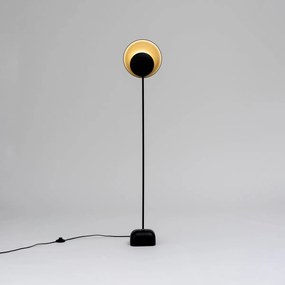 Staande lamp, reflectors in zwart en mokka, Naton