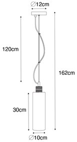 Moderne hanglamp zwart met smoke glas - Stavelot Modern E27 Binnenverlichting Lamp