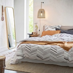 Rechthoekige spiegel in rotan 51x160 cm, Nogu