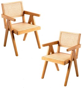 Set 2 Holz Houten Stoelen