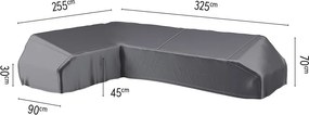 Platinum Aerocover platform loungesethoes links - Ademende hoes voor loungeset met platform links 325 x 255 x 90 x H30/45/70cm