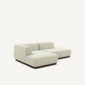 Hoekbank links in stonewashed fluweel, JACOPO