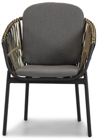 Tuinset 6 personen 240 cm Aluminium/wicker Taupe Coco Nathan/Diogo