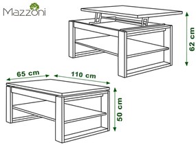 NUO sonoma eik, salontafel