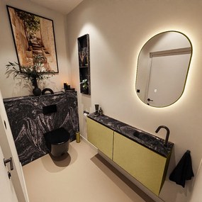 Mondiaz Ture DLux toiletmeubel 120cm oro met wastafel lava rechts met kraangat