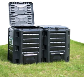 vidaXL Compostbak 1600 L zwart