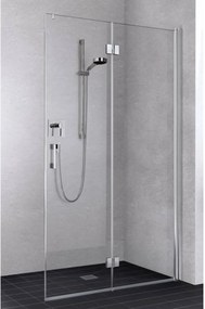 Kermi Liga inloopdouche met pendel-vouwdeur rechts 120x200cm Zilver