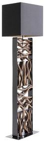 Zwarte Vloerlamp Met Hout