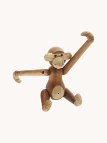 Handgemaakt decoratief object Monkey van teakhout, H 10 cm