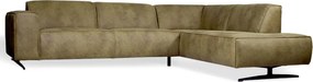 Hoekbank - Lambada - rechts - leer Hunter groen 400