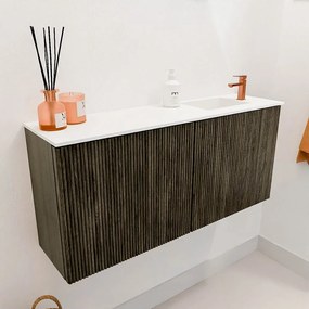 Mondiaz Joya 90cm toiletmeubel shadow met wastafel faye rechts 1 kraangat talc