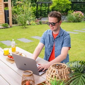Garden Impressions Sarria picknick set 200 x 90 - donker grijs