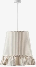 Plafondlamp Ø40 Cm In Gedra Katoen Wit & Tapioca Gedra Ø40 Cm - ↑45 Cm Beige - Sklum