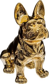 Atmosphera gouden Keramische Hond Sculptuur - Hoogte 22 cm