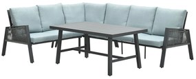 Garden Impressions Brendon lounge dining set 4-delig links - mint grijs