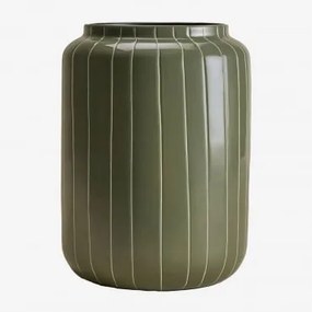 Beker Van Ijzer Bieberlis ↑30 Cm & Groen – Intens Olijf - Sklum