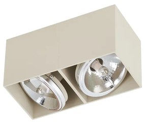Moderne opbouwspot beige G9 draai- en kantelbaar 2-lichts - Box
