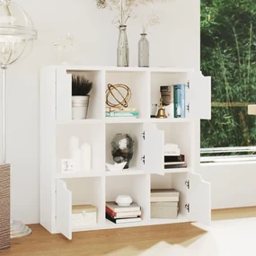 vidaXL Boekenkast 88,5x27,5x88 cm spaanplaat wit