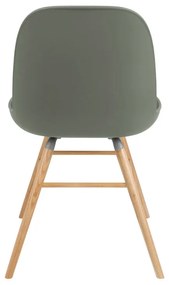 Zuiver Albert Kuip Groene Kuipstoel Met Houten Poten