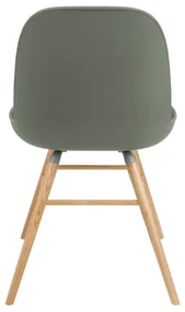 Zuiver Albert Kuip Groene Kuipstoel Met Houten Poten