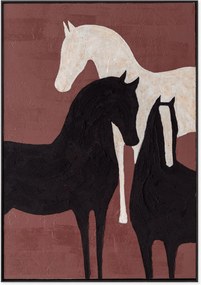 Handbeschilderde canvasdoek Blend met houten frame