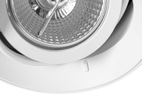 Set van 6 Moderne inbouwspot wit GU10 AR70 rond trimless - Oneon GU10 Binnenverlichting Lamp