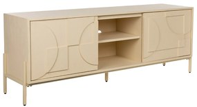 Zuiver Faces Tv-meubel Beige Hout Met Patroon - 160x40x60cm.