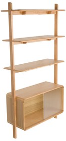 Zuiver Rise Natural Design Wandrek Gebogen Eikenhout - 90x35x180cm.