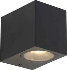 Moderne wandlamp zwart GU10 50mm IP44 - Baleno