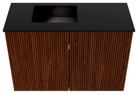Mondiaz Joya 60cm toiletmeubel ruby met wastafel faye links zonder kraangat urban