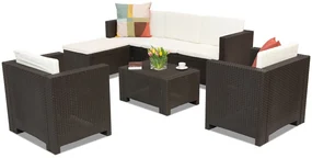 Colorado Relax Corner 6 bruin Bica technorattan loungemeubilair