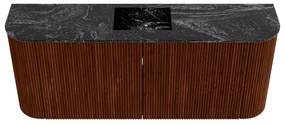 Mondiaz Joya DLux 105cm toiletmeubel ronding links/rechts ruby met wastafel faye midden zonder kraangat lava