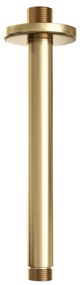 Brauer Gold Carving complete inbouw regendouche set 17 met 20cm douchekop, plafondarm, staafhanddouche en glijstang geborsteld messing PVD