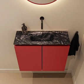 Mondiaz Ture DLux toiletmeubel 60cm fire met wastafel lava midden zonder kraangat