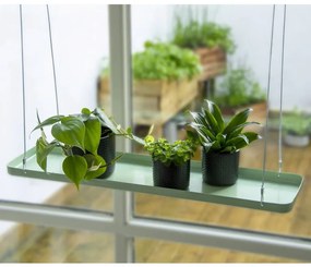 Esschert Design Plantenblad hangend rechthoekig L groen