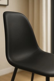 Zwarte Teok Polyskin Stoel