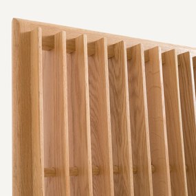 Opengewerkt kamerscherm van massief eikenhout, 3 opvouwbare panelen,BYOBU