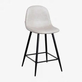 Glamm Hoge Kruk In Imitatieleer Grijs – Taupe – Koel & ↑65 Cm & Zwart - Sklum