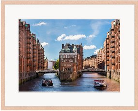 Ingelijste digitale print Hamburg Landmark Wasserschloss