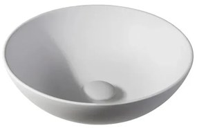 By Goof Waskom - opbouw - 38.5x13.8x38.5cm - Solid surface - Rond - Mat Wit JBS6345